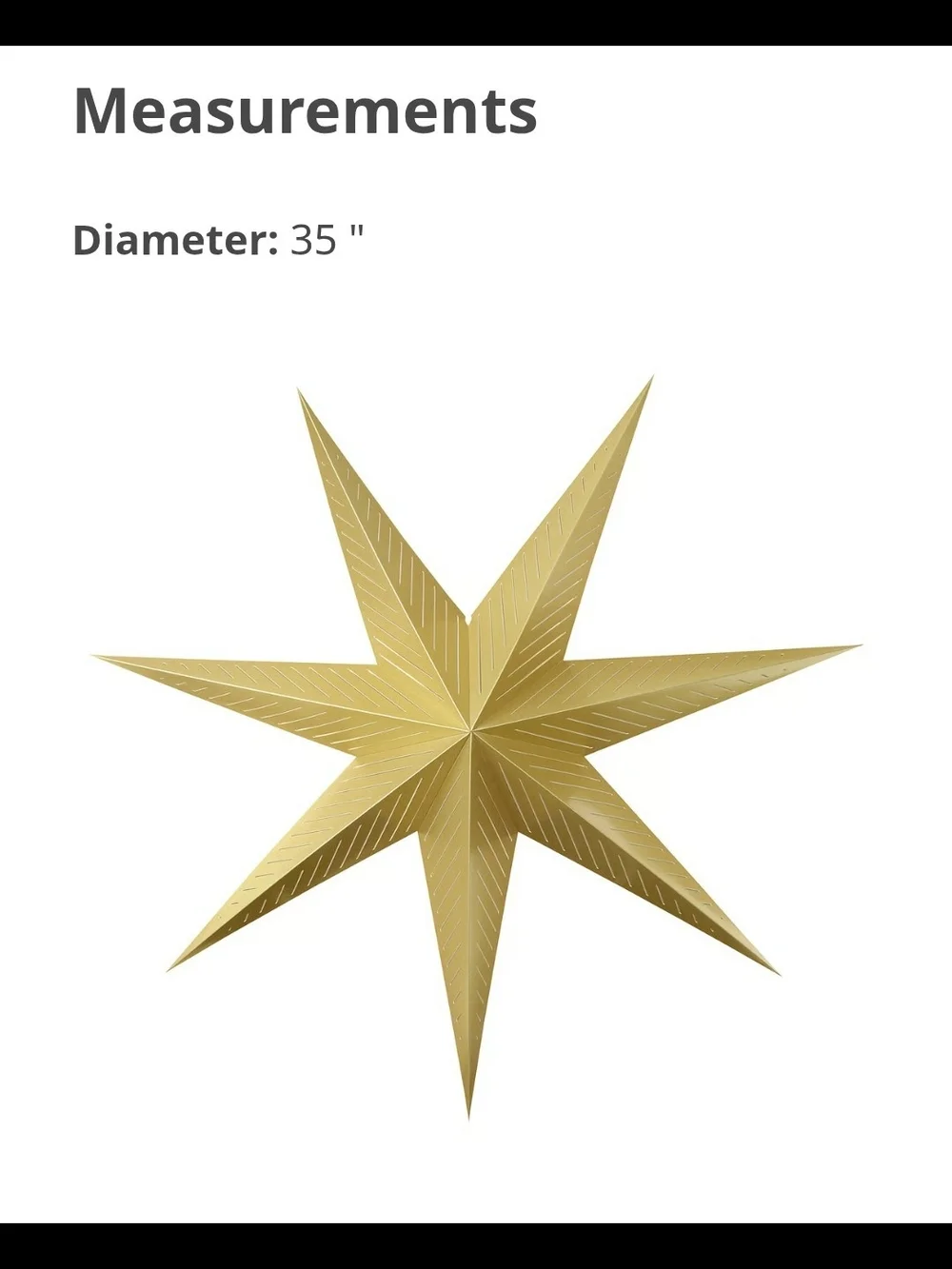NIB Gold Paper Star Shade Pendant Light Christmas Decor Holiday 35